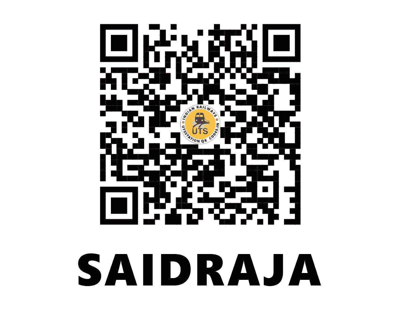 UTS QR Code for SAIDRAJA - SYJ - EC (UTTAR PRADESH)